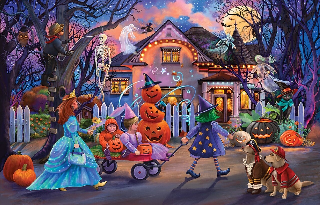 Sunsout Halloween Trick or Treat 1000 pc Halloween Jigsaw Puzzle 61840